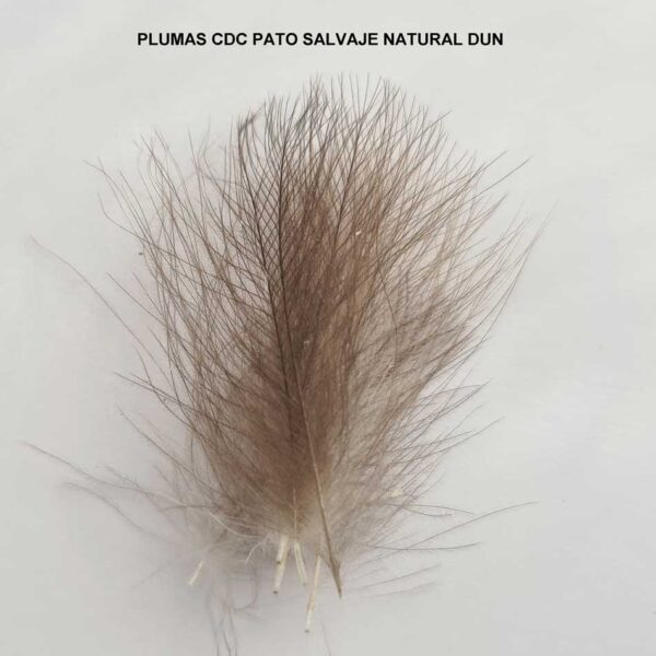 Pluma CDC Pato Salvaje Natural Dun, Bright y Light Dun 1 Gr