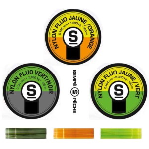 nylon hilo sempe fluo bicolor indicador de picada pesca al hilo